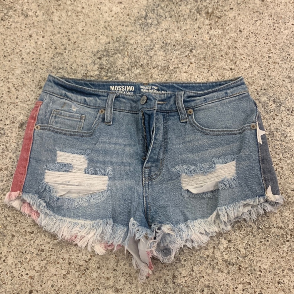 Like New Size 0/25 Mossimo Stars & Stripes Jean Shorts